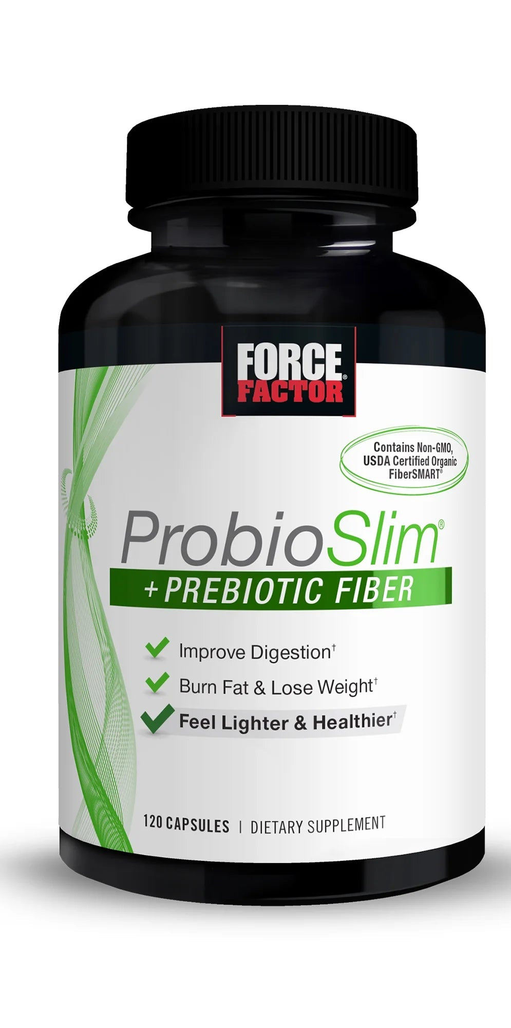 Probioslim + Prebiotic Fiber Supplement with Probiotics for Digestive Health - 120 Capsules